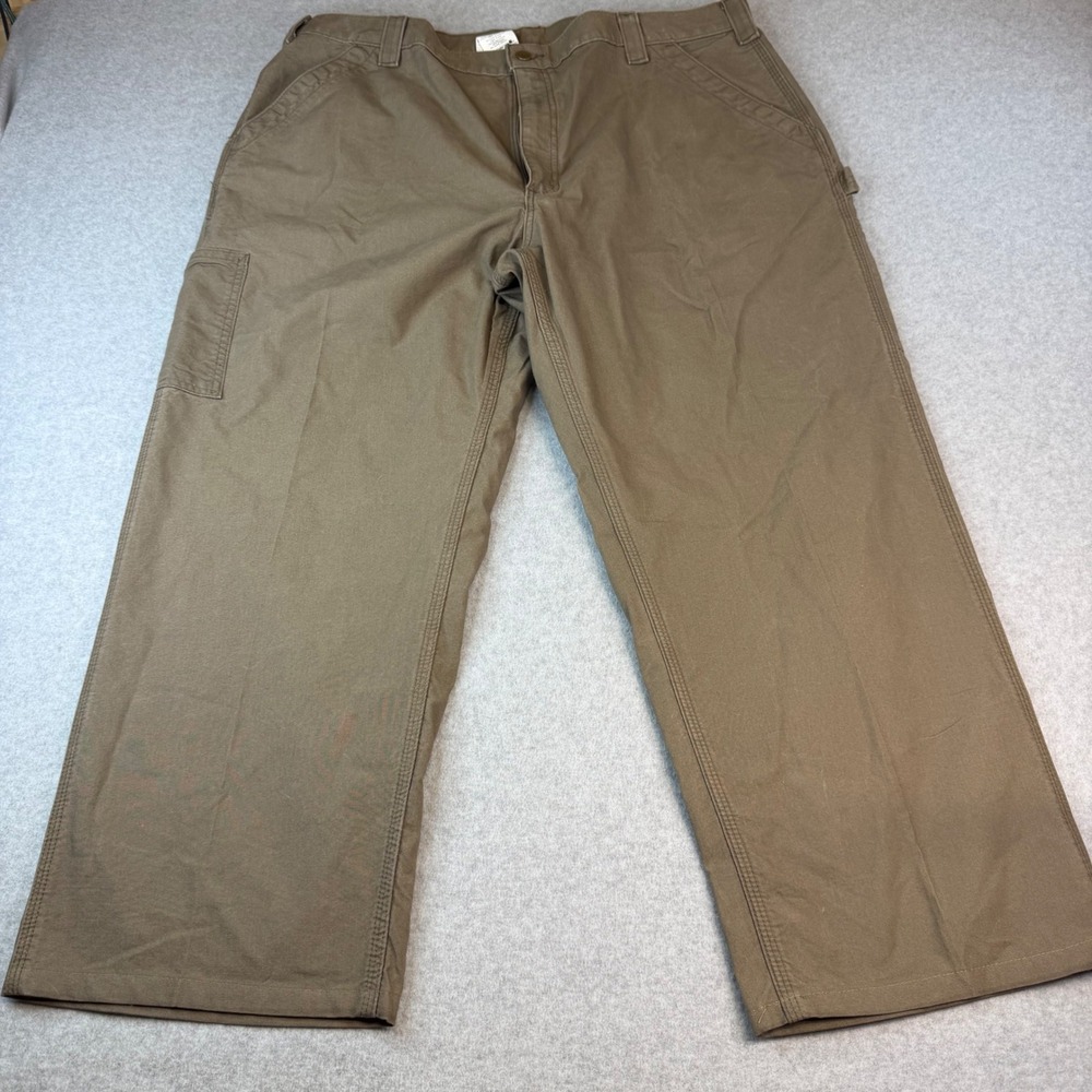 Carhartt B151 LBR Original Dungaree Fit Canvas Carpenter Pants Brown Mens 42x32